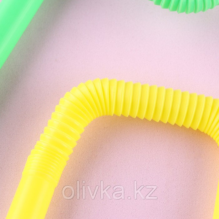 Трубочки для коктейля пластиковые, в наборе 6 штук, диаметр 10 мм, цвета МИКС - фото 3 - id-p113271681