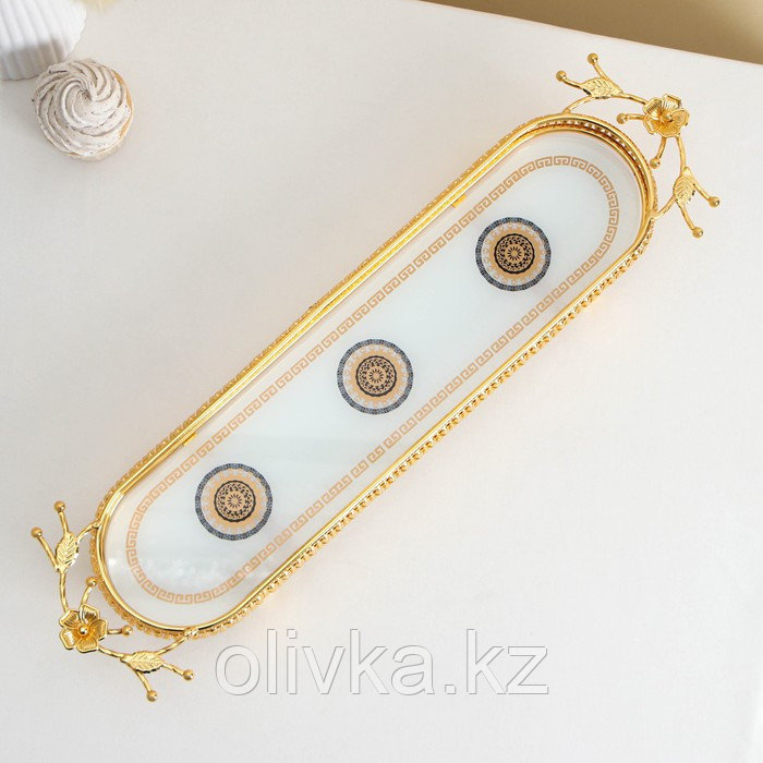 Подставка для десертов «Веер», 45×13×6 см, цвет металла золотой - фото 2 - id-p113273645