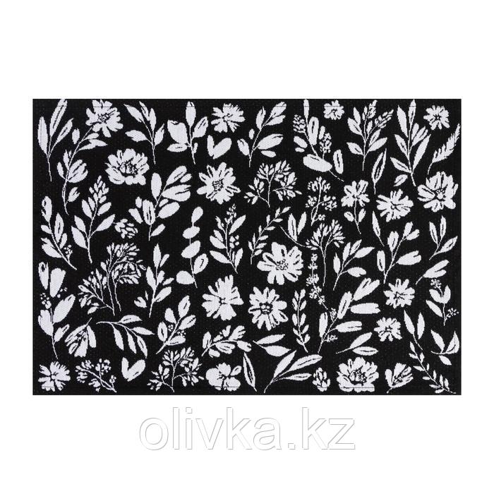 Салфетка "Этель" Flowers black 30х45 см вид 1, 100% пэ, 370 г/м2 - фото 2 - id-p113260340
