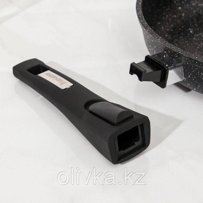 Сковорода «Гранит black Induction Pro», d=22 см, индукция, съёмная ручка, антипригарное покрытие - фото 5 - id-p113263017