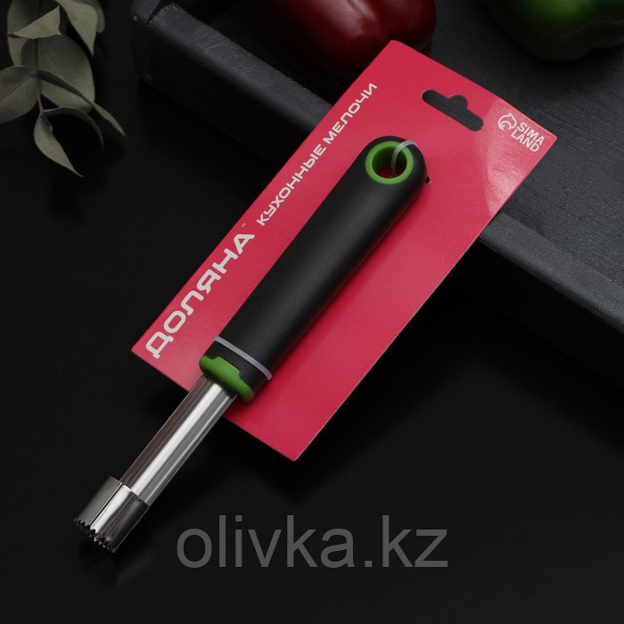 Нож для удаления сердцевины Доляна Lime, 20×2 см, цвет чёрно-зелёный - фото 4 - id-p113263022