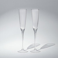 Набор бокалов для шампанского White wine glass set, стеклянный, 130 мл, 2 шт