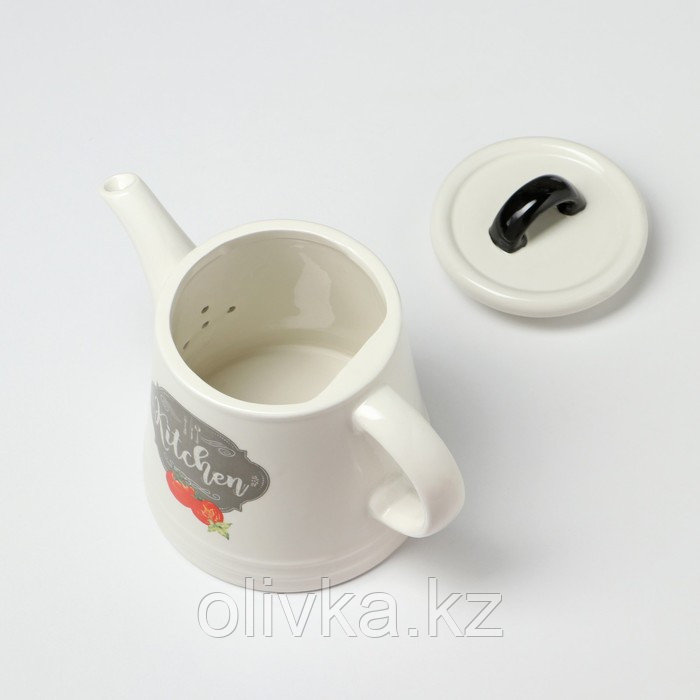 Чайник заварочный Доляна «Гурман», 740 мл, цвет белый - фото 3 - id-p113259490