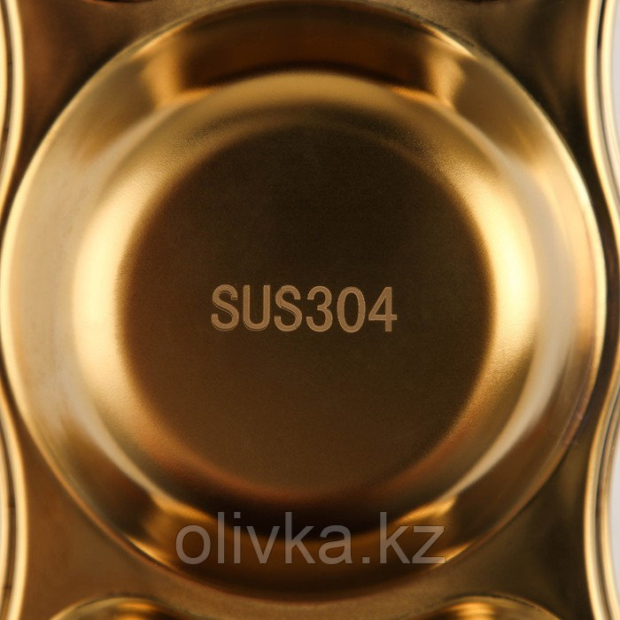 Подставка из нержавеющей стали для кухонных принадлежностей, 20×8,5×2,6, цвет золотой - фото 3 - id-p113263750