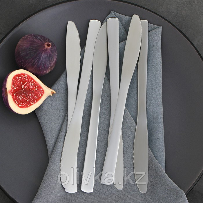 Нож столовый Доляна из нержавеющей стали «Оптима», длина 20,7 см, толщина 2 мм - фото 3 - id-p113273660
