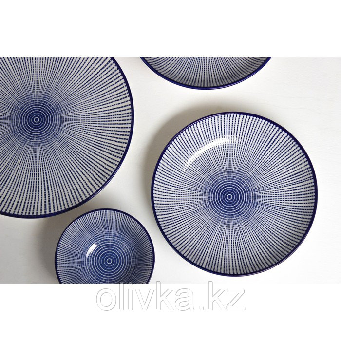 Салатник керамический Доляна «Мерцание», 300 мл, d=12 см, цвет синий - фото 8 - id-p113265519