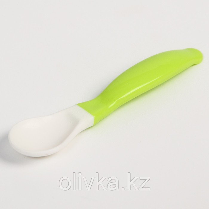 Набор детской посуды: миска на присоске 400мл., с крышкой, ложка, цвет белый/зеленый - фото 6 - id-p113263026