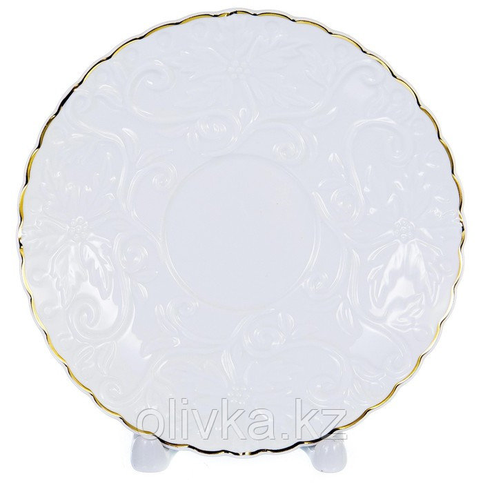 Чайный набор Balsford «Грация», 12 предметов, 220мл, белый рельефный рисунок с золотом - фото 4 - id-p113271706
