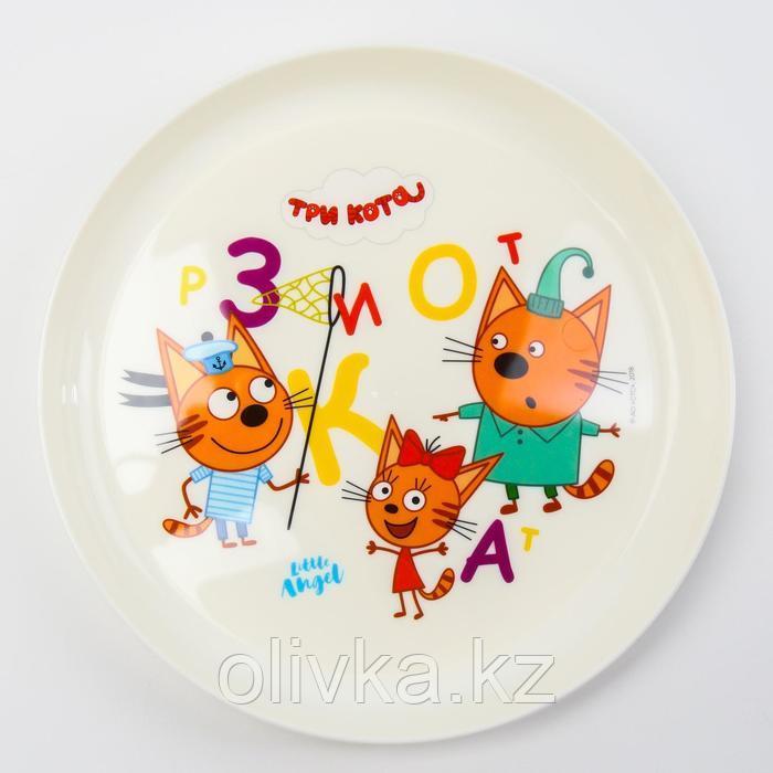 Набор детской посуды ТРИ КОТА «Обучайка», (тарелка, миска, стакан, ложка) - фото 7 - id-p113262209