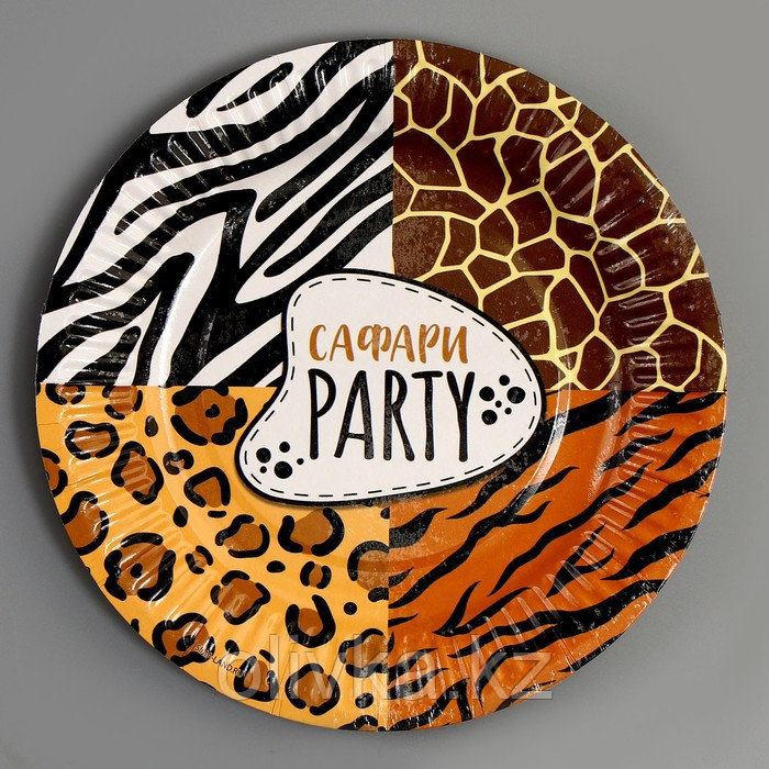 Набор бумажной посуды «Сафари Party! Природа»: 6 тарелок, 6 стаканов, скатерть - фото 3 - id-p113277791
