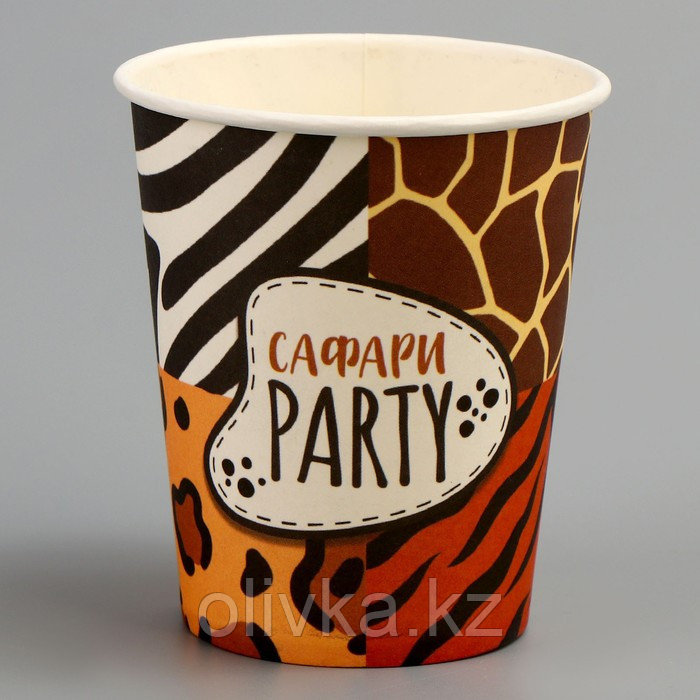 Набор бумажной посуды «Сафари Party! Природа»: 6 тарелок, 6 стаканов, скатерть - фото 5 - id-p113277791