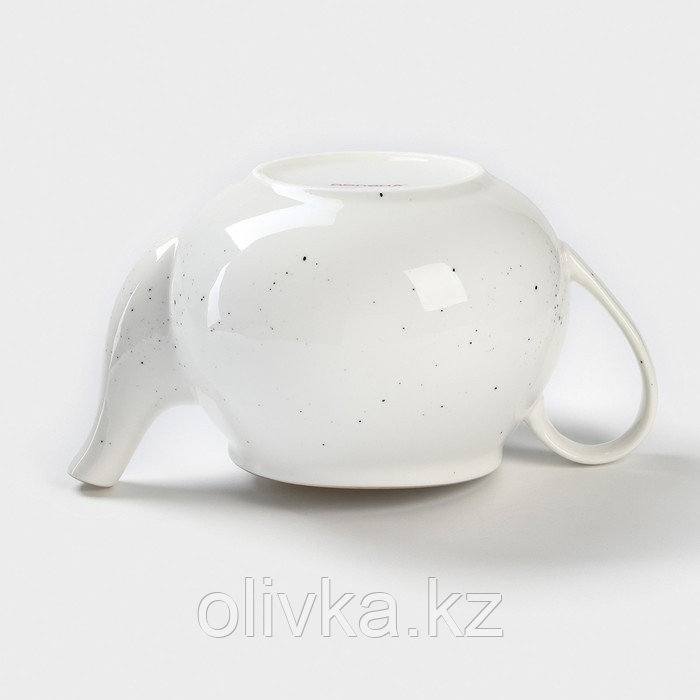 Чайник фарфоровый заварочный Доляна «Млечный путь», 900 мл, цвет белый в крапинку - фото 7 - id-p113259510