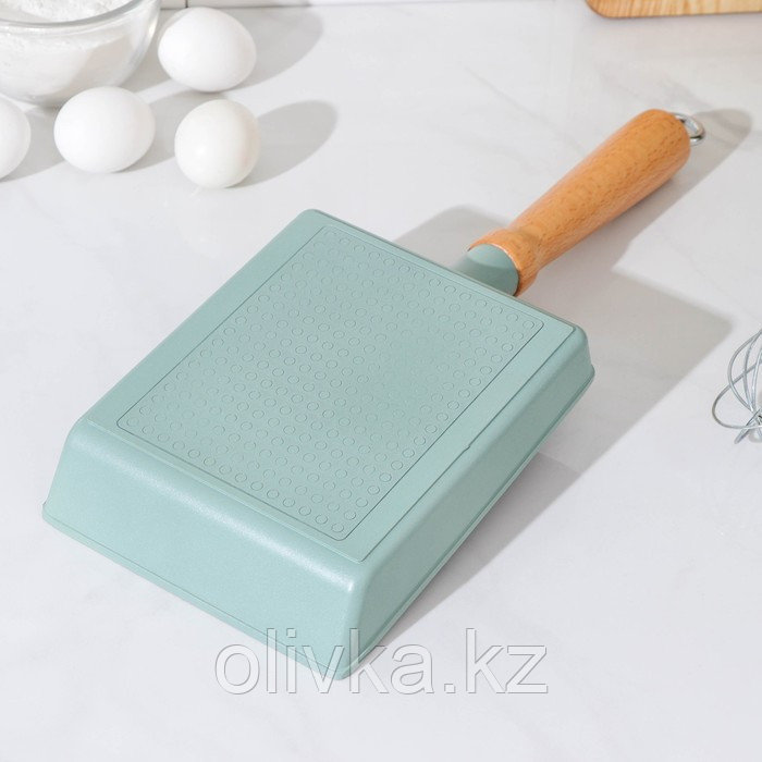 Сковорода «Омлет», 19×15 см, с деревянной ручкой, антипригарное покрытие, индукция - фото 3 - id-p113263781