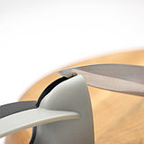 Точилка для ножей Доляна «Блеки», 14 см, цвет черно-серый, фото 4