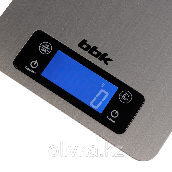 Весы кухонные BBK KS150M, электронные, до 5 кг, серые - фото 4 - id-p113266366
