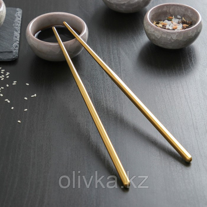 Палочки для суши Bacchette, длина 21 см, цвет золотой - фото 1 - id-p113264609