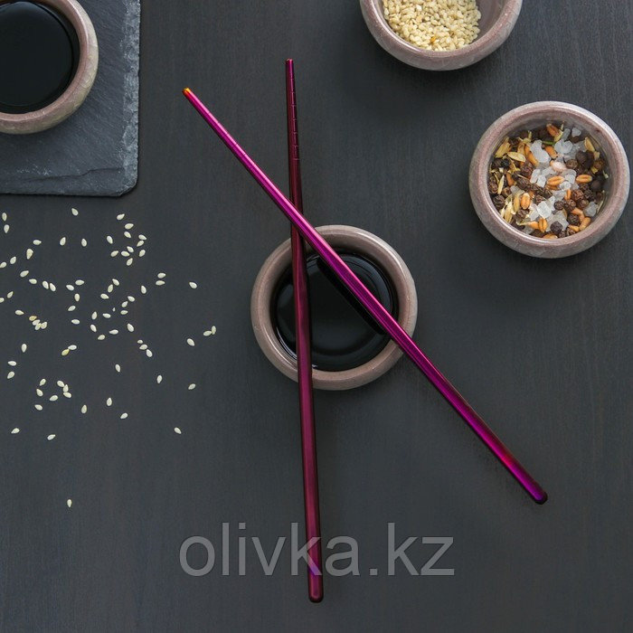 Палочки для суши Bacchette, длина 21 см, цвет фиолетовый - фото 3 - id-p113264610