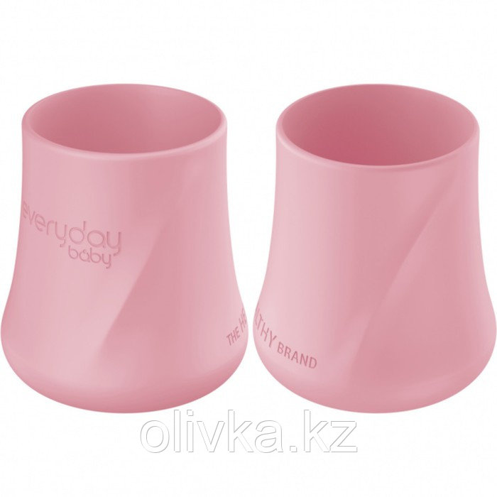 Детская силиконовая чашка, 2 шт, розовый - фото 1 - id-p113264612