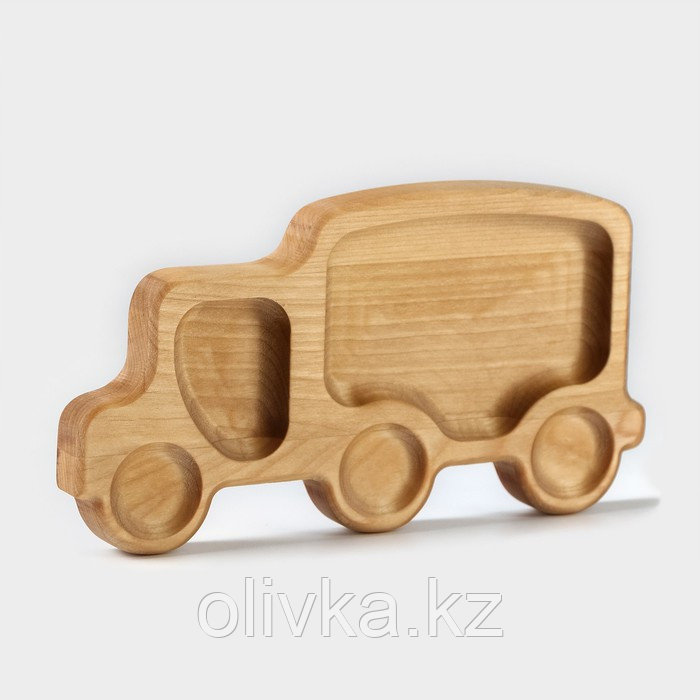 Менажница - тарелка деревянная Adelica «Грузовичок», 21×11×1,8 см, берёза - фото 1 - id-p113276321