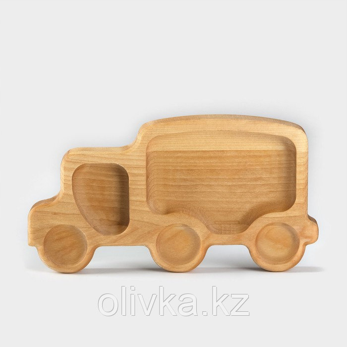 Менажница - тарелка деревянная Adelica «Грузовичок», 21×11×1,8 см, берёза - фото 2 - id-p113276321