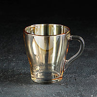 Кружка стеклянная «Медовое», 250 мл, цвет золотистый