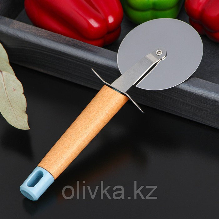 Нож для пиццы и теста Magistro Heaven wood, d=7,5 см, цвет бежевый - фото 2 - id-p113267154