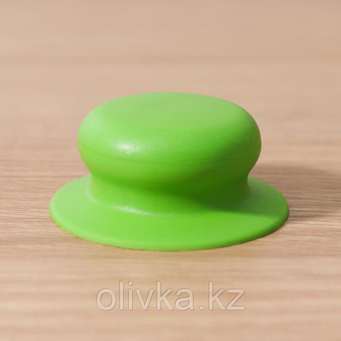 Ручка для крышки на посуду, d=6 см, с саморезом, цвет зелёный - фото 2 - id-p113260405