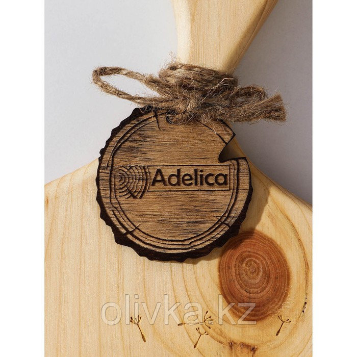Доска разделочная авторская Adelica «Не вещи», 36×18×2,5 см, цельный массив кедра, цвет молочный - фото 3 - id-p113263811