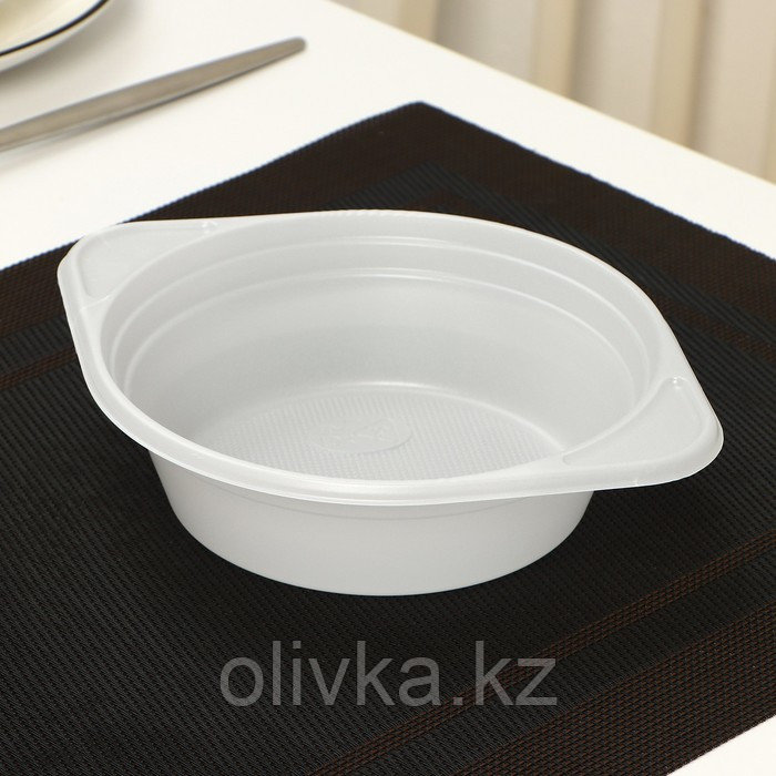Набор одноразовых тарелок Не ЗАБЫЛИ!, 500 мл, суповые, цвет белый, в наборе 6 шт - фото 1 - id-p113266407