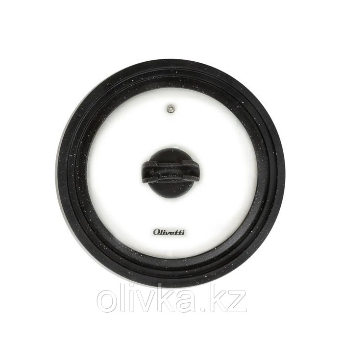 Крышка Olivetti GLU124, жаропрочная, термостойкое стекло, чёрный мрамор - фото 2 - id-p113279594