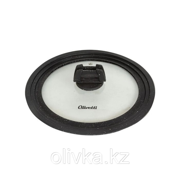 Крышка Olivetti GLU124, жаропрочная, термостойкое стекло, чёрный мрамор - фото 3 - id-p113279594