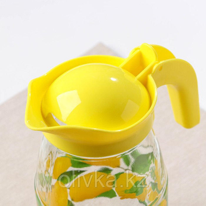 Набор питьевой «Лимон», стеклянный, кувшин+6 стаканов, 1500/230 мл - фото 6 - id-p113272843