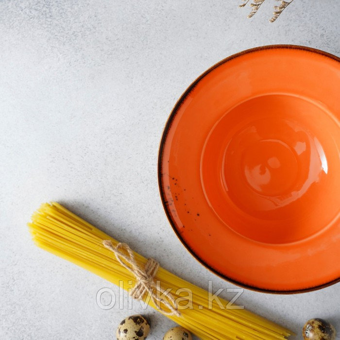 Тарелка фарфоровая для пасты Magistro «Церера», 400 мл, d=19,5 см, цвет оранжевый - фото 6 - id-p113263838
