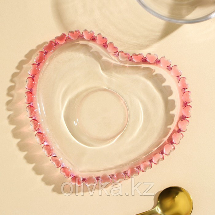 Чайная пара стеклянная «Розе», 2 предмета: кружка 250 мл, блюдце d=14 см - фото 4 - id-p113274698