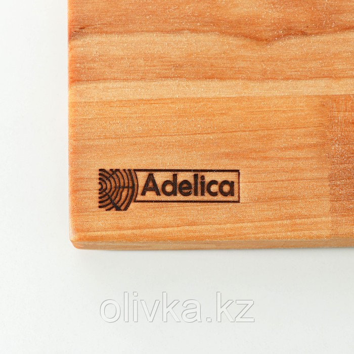 Adelica "Мастер шеф" тіреуі бар кесу тақтасы, 30×20×1,8 см, минералды маймен сіңдірілген, қайың - фото 4 - id-p113265607