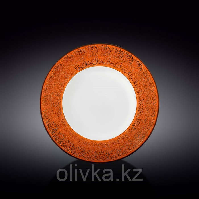 Тарелка глубокая Wilmax Splach, d=25.5 см, 350 мл, цвет оранжевый - фото 1 - id-p113270894