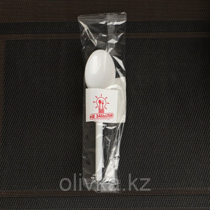 Ложка одноразовая белая, столовая, 15.5 см, набор 6 шт - фото 5 - id-p113273779