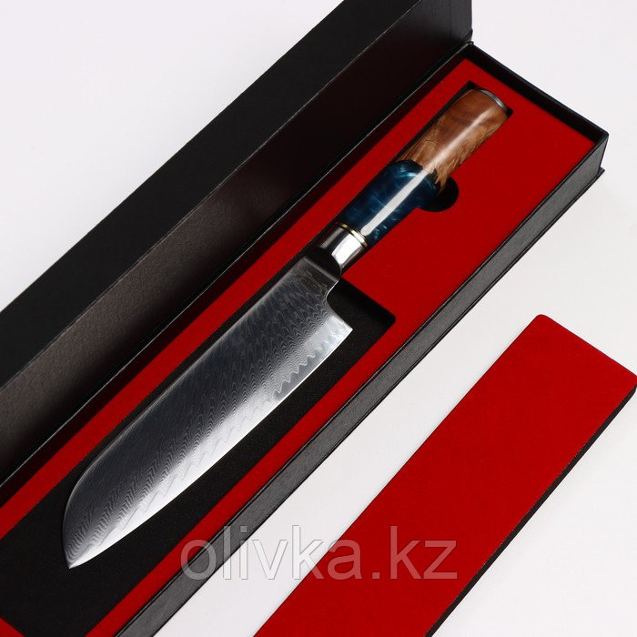 Нож Сантоку Paladium, 17,8 см, дамасская сталь VG-10 - фото 8 - id-p113268971