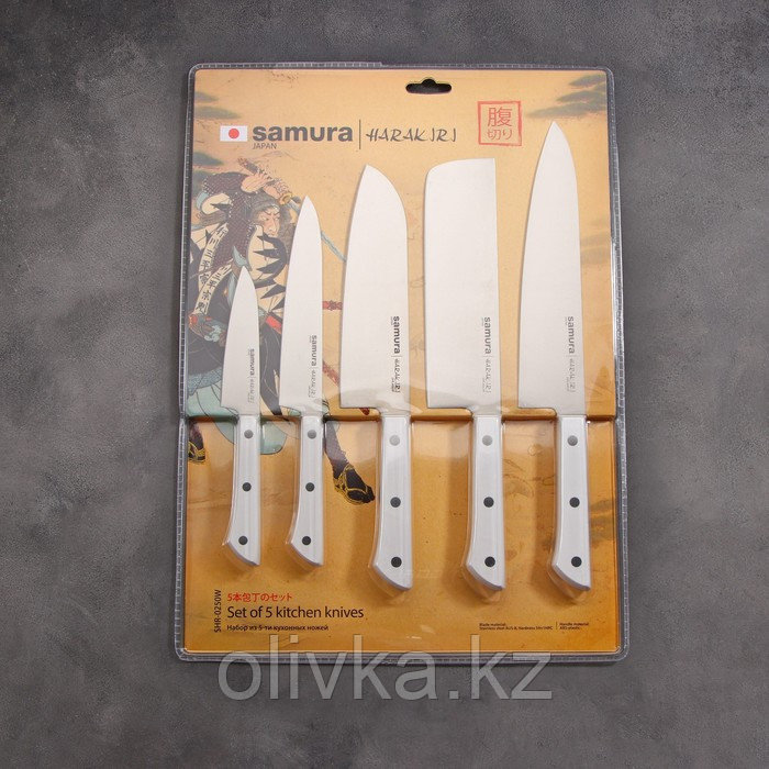 Набор ножей Samura HARAKIRI, 5 шт, белая рукоять - фото 5 - id-p113268053