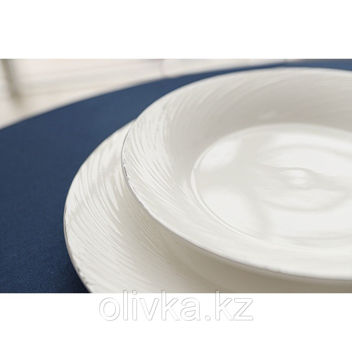 Тарелка фарфоровая глубокая с утолщённым краем Magistro La Perle, 580 мл, d=22 см, цвет белый - фото 7 - id-p113269890