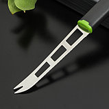 Нож для сыра Доляна Lime, 25×2,3 см, цвет чёрно-зелёный, фото 2