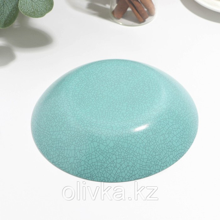 Тарелка глубокая Icy Turquoise, стеклянная, d=20 см, - фото 3 - id-p113273810