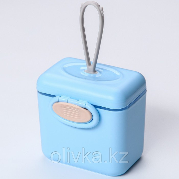 Контейнер для хранения детского питания 150 мл., с ложкой , цвет голубой - фото 1 - id-p113266490