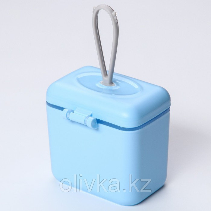 Контейнер для хранения детского питания 150 мл., с ложкой , цвет голубой - фото 2 - id-p113266490