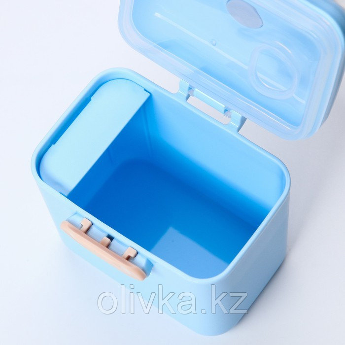 Контейнер для хранения детского питания 150 мл., с ложкой , цвет голубой - фото 5 - id-p113266490