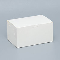 Коробка складная пищевая, белая 15 х 10 х 8 см