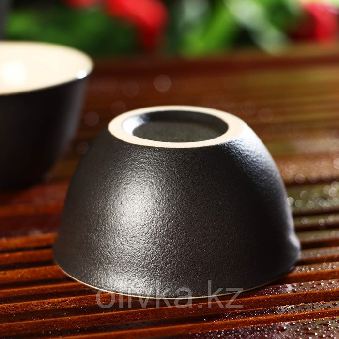 Набор для чайной церемонии керамический «Атмосфера», 6 предметов: чайник 250 мл, 3 пиалы 50 мл, тряпка, сумка, - фото 5 - id-p113275605