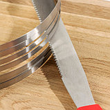 Набор кондитерский Доляна, 2 предмета: форма для выпечки с прорезями 25-30×8 см, кондитерская лопатка, фото 3