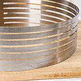 Набор кондитерский Доляна, 2 предмета: форма для выпечки с прорезями 25-30×8 см, кондитерская лопатка, фото 4