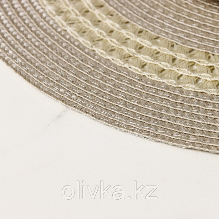 Салфетка сервировочная на стол Доляна «Оскар», d=38 см, цвет бежевый - фото 3 - id-p113274793